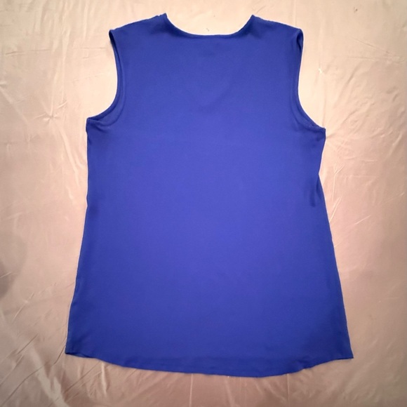 Vince Camuto Sleeveless Royal Blue V-neck Blouse Size Medium - Picture 3 of 8